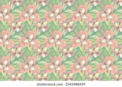 Floral seamless pattern. Flower background. Flourish garden texture with flowers.