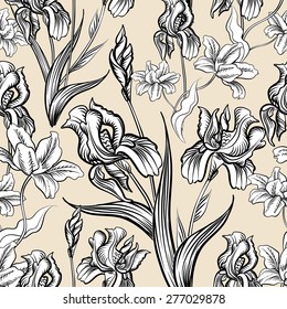 Floral seamless pattern. Flower background. Floral seamless texture with flowers.
