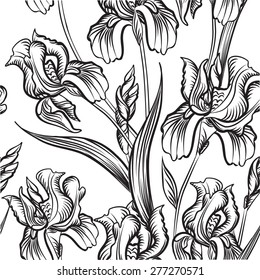 Floral seamless pattern. Flower background. Floral seamless texture with flowers.