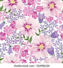 Floral seamless pattern. Flower background. Floral seamless texture with flowers.