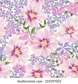 Floral seamless pattern. Flower background. Floral seamless texture with flowers.