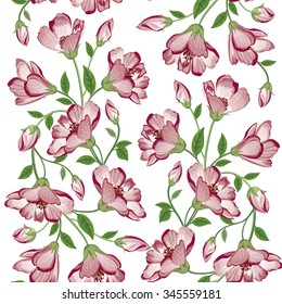 Floral seamless pattern. Flower background. Floral tile spring texture with flowers Ornamental flourish garden cover for card design