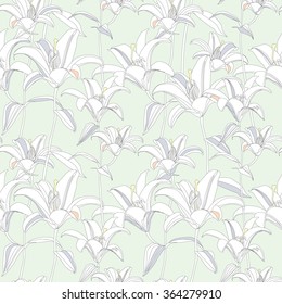 Floral seamless pattern. Flower background. Floral tile ornamental texture with flowers. Spring flourish garden