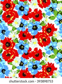 Floral seamless pattern. Flower background.