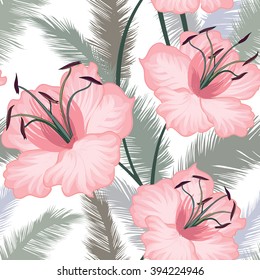 Floral seamless pattern. Flower background. Floral seamless texture with flowers. Flourish tiled wallpaper