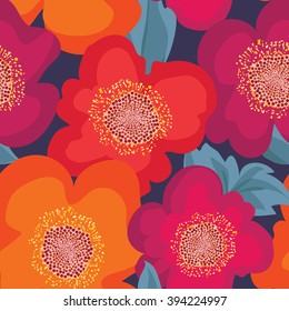 Floral seamless pattern. Flower background. Floral seamless texture with flowers.