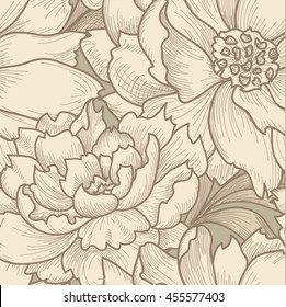 Floral seamless pattern. Flower background. Floral seamless texture with flowers. Flourish tiled wallpaper