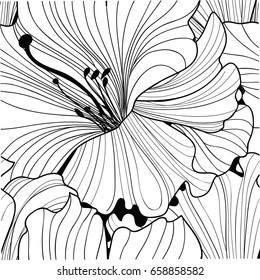Floral seamless pattern. Flower background. Floral seamless texture with flowers. Flourish tiled wallpaper