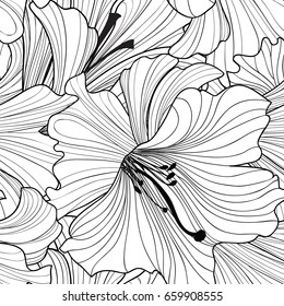 Floral seamless pattern. Flower background. Floral seamless texture with flowers. Flourish tiled wallpaper