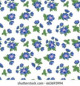 Floral seamless pattern. Flower background. Texture with flowers. Flourish tiled wallpaper
