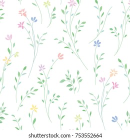 Floral seamless pattern. Flower background. Flourish ornamental garden