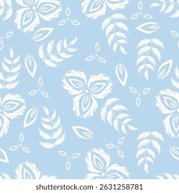 Floral seamless pattern ,flower branches seamless pattern , vector , illustration ,flowers pattern design Seamless flower pattern with colorful little flowers. Simple flat bright flowers background
