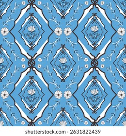 Padrão sem costura floral, ramos de flores padrão sem costura, vetor, ilustração, design de padrão de flores Padrão de flores sem costura com flores pequenas coloridas. Plano simples fundo de flores brilhantes
