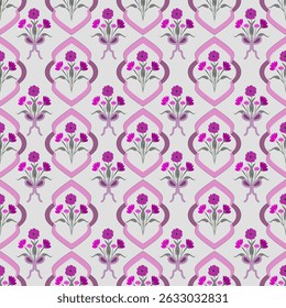 Floral seamless pattern ,flower branches seamless pattern , vector , illustration ,flowers pattern design Seamless flower pattern with colorful little flowers. Simple flat bright flowers background