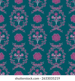 Patrón sin fisuras florales, ramificaciones de flores patrón sin fisuras, Vector, ilustración, diseño de patrón de flores Patrón de flores sin fisuras con flores pequeñas de colores. Fondo plano simple de flores brillantes