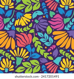 Patrón sin soldadura floral. diseño de patrón sin foco. Patrón floral de moda. Flor de Groovy. ilustración vectorial.