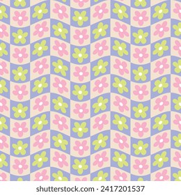 Floral Seamless Pattern. flower Seamless Pattern design. Trendy floral pattern. Groovy flower. vector illustration.