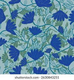 Floral seamless pattern ,flower seamless pattern, flora vector, illustration ,flowers pattern design Seamless flower pattern with colorful little flowers. Simple flat bright flowers background
