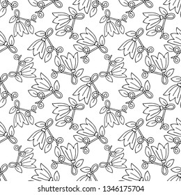 Floral seamless pattern flower with leaf. Isolated flower for card, wrapping paper and other design.