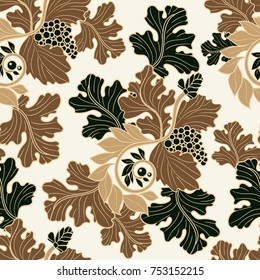 Floral seamless pattern with  flower on white background Vector illustration  for textile, print, wallpapers, wrapping.