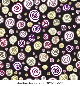Patrón floral sin fisuras con rosa floral. Resumen de los antecedentes de floración de la línea de swirl. Para textiles de diseño, papel pintado. Ilustración vectorial de material.