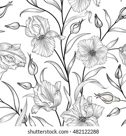 Floral Seamless Pattern Flower Background Floral Stock Vector (Royalty ...