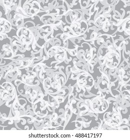 Floral seamless pattern. Flower swirl background. Floral ornament