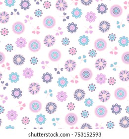 Floral seamless pattern with  flower. Vector background for textile, print, wallpapers, wrapping.