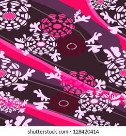 Floral seamless pattern with  flowers