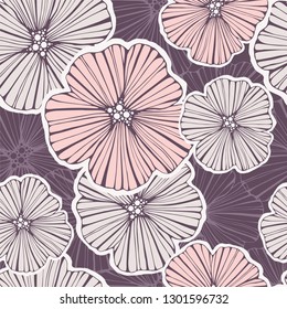 Floral seamless pattern with flowers.