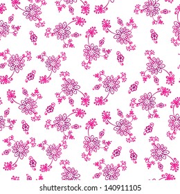 Floral seamless pattern with flowers