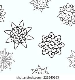 Floral seamless pattern with flowers. 