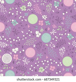 Floral seamless pattern with flowers.