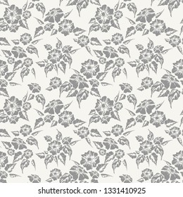 Floral seamless pattern with flowers. Abstract modern endless background in baroque style. Vector illustration.
