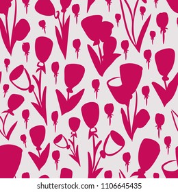 Floral seamless pattern. Flowers background.