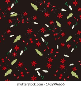 Floral Seamless Pattern. Flowers Background. 