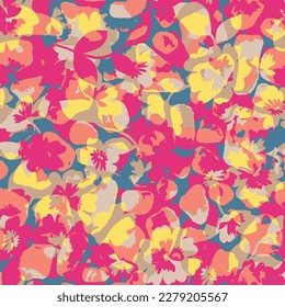 Floral seamless pattern. Flowers background for fashion, wallpapers, print. Liberty style. Trendy floral design