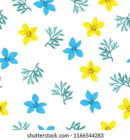 Floral seamless pattern of flowers  Bidens