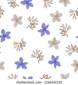 Floral seamless pattern of flowers  Bidens