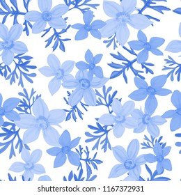 Floral seamless pattern of flowers  Bidens