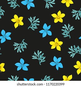 Floral seamless pattern of flowers  Bidens