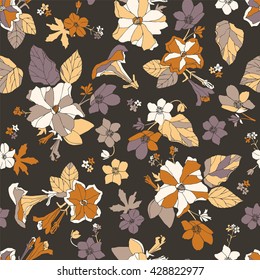 Floral seamless pattern with flowers bindweed.