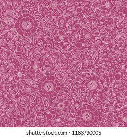 Floral seamless  pattern with flowers. Seamless pattern can be used for wallpaper, pattern fills, web page background, surface textures.