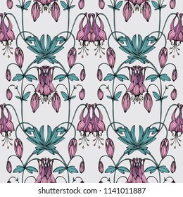 Floral seamless pattern. Flowers illustration