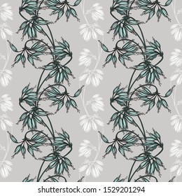 Floral seamless pattern. Flowers illustration