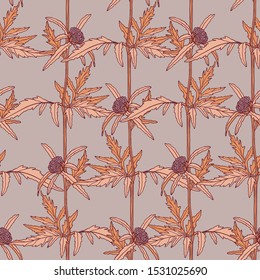 Floral seamless pattern. Flowers illustration