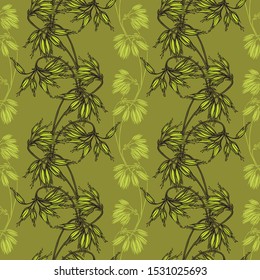 Floral seamless pattern. Flowers illustration
