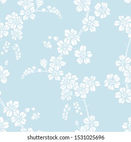 Floral seamless pattern. Flowers illustration