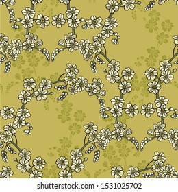 Floral seamless pattern. Flowers illustration