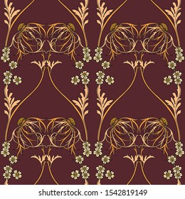 Floral seamless pattern. Flowers illustration